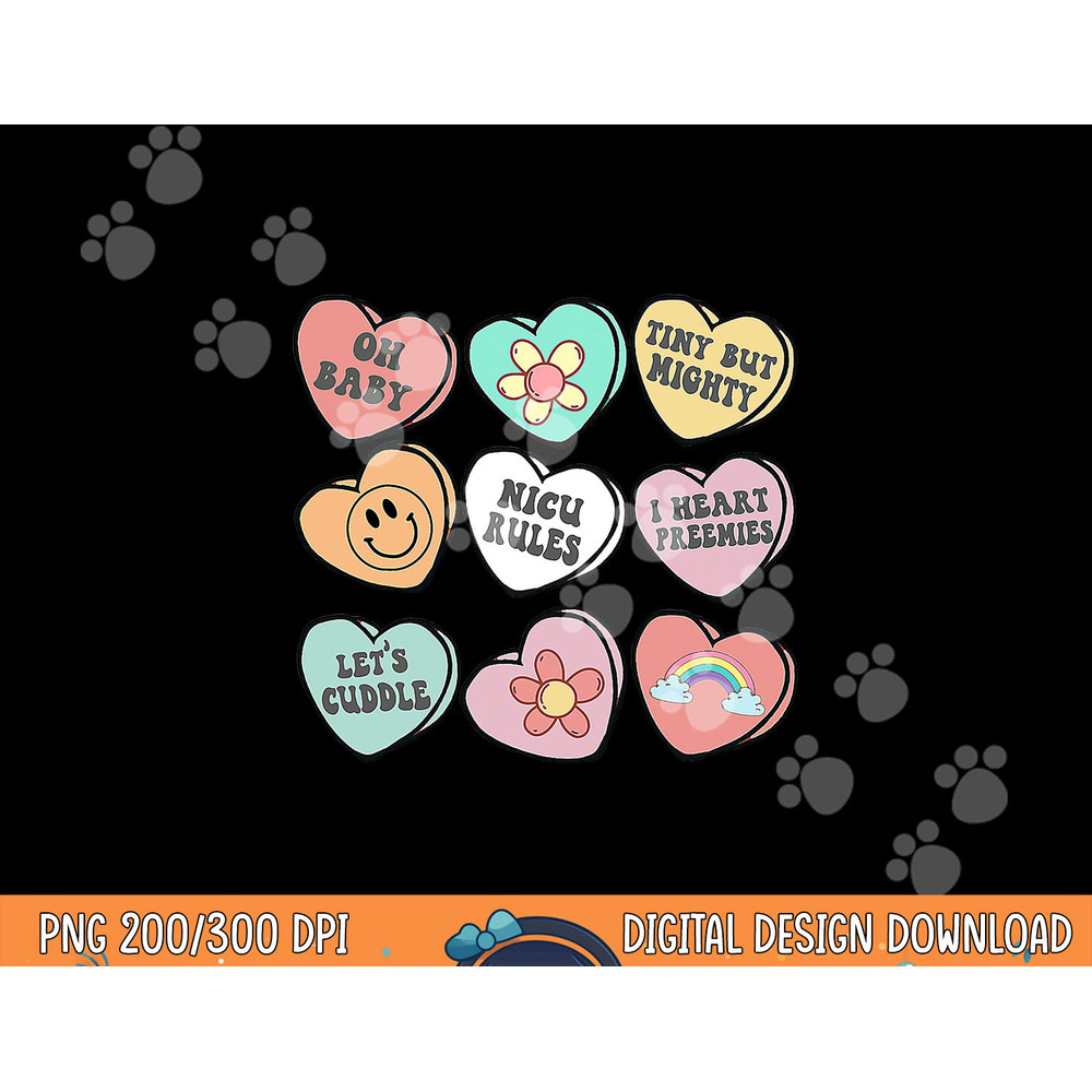 Conversation Hearts Groovy Valentines Day NICU Nurse Squad png, sublimation copy.jpg
