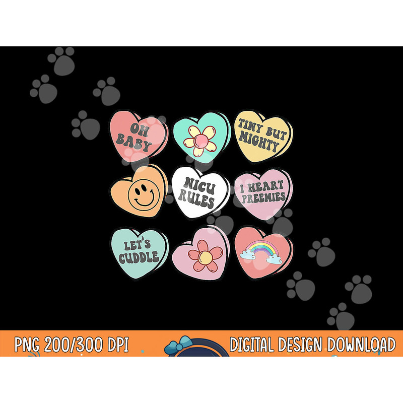 Conversation Hearts Groovy Valentines Day NICU Nurse Squad png, sublimation copy.jpg