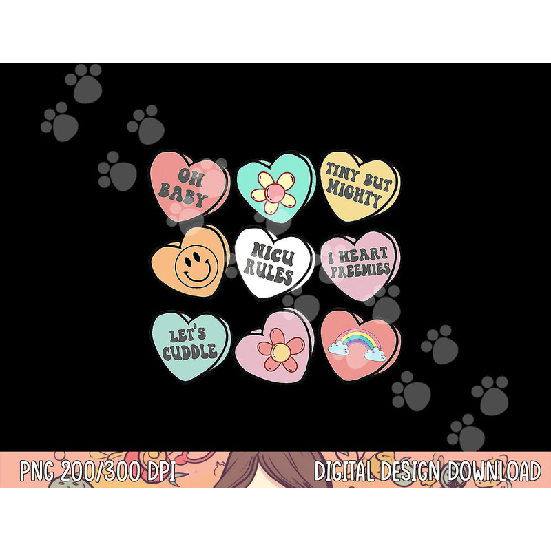 Conversation Hearts Groovy Valentines Day NICU Nurse Squad png, sublimation copy.jpg