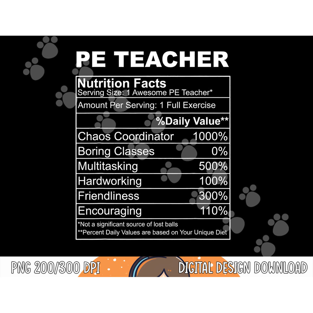 PE Teacher Nutrition Facts Physical Education Teacher png, sublimation copy.jpg