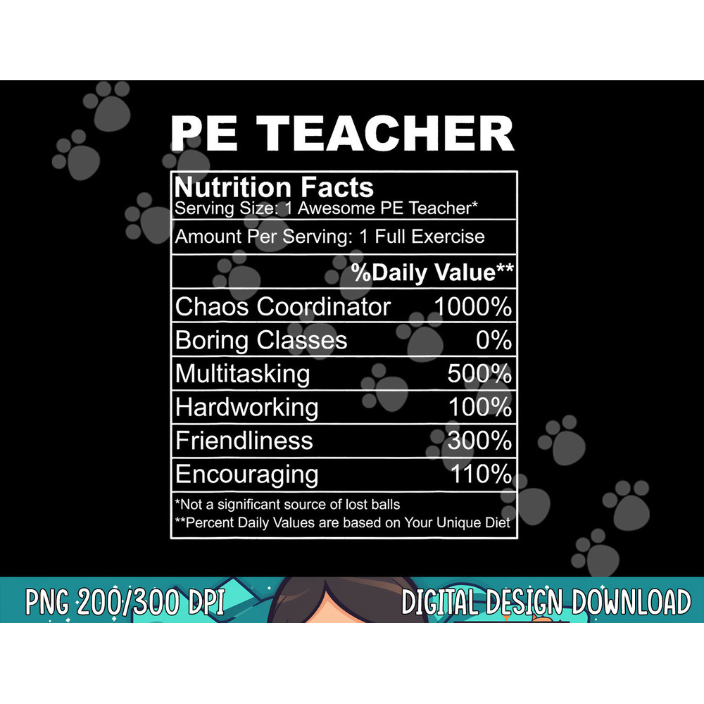 PE Teacher Nutrition Facts Physical Education Teacher png, sublimation copy.jpg