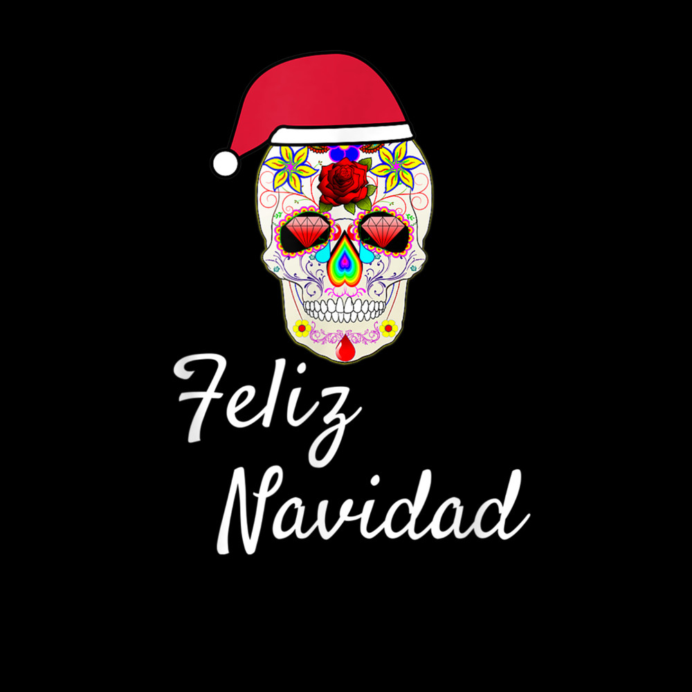Feliz Navidad Skull Christmas Santa Hat 8.jpg