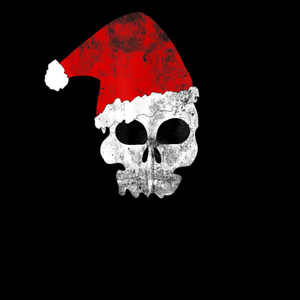 Funny Christmas Pirate Skull With Santa Hat For X Mas 1.jpg
