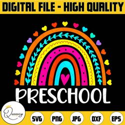 preschool rainbow png, first day of preschool png, preschool back to school png, preschool teacher png