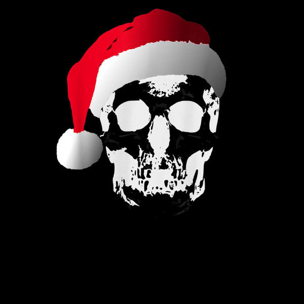 Funny Gothic Skull In Santa Claus Hat Distressed 5.jpg