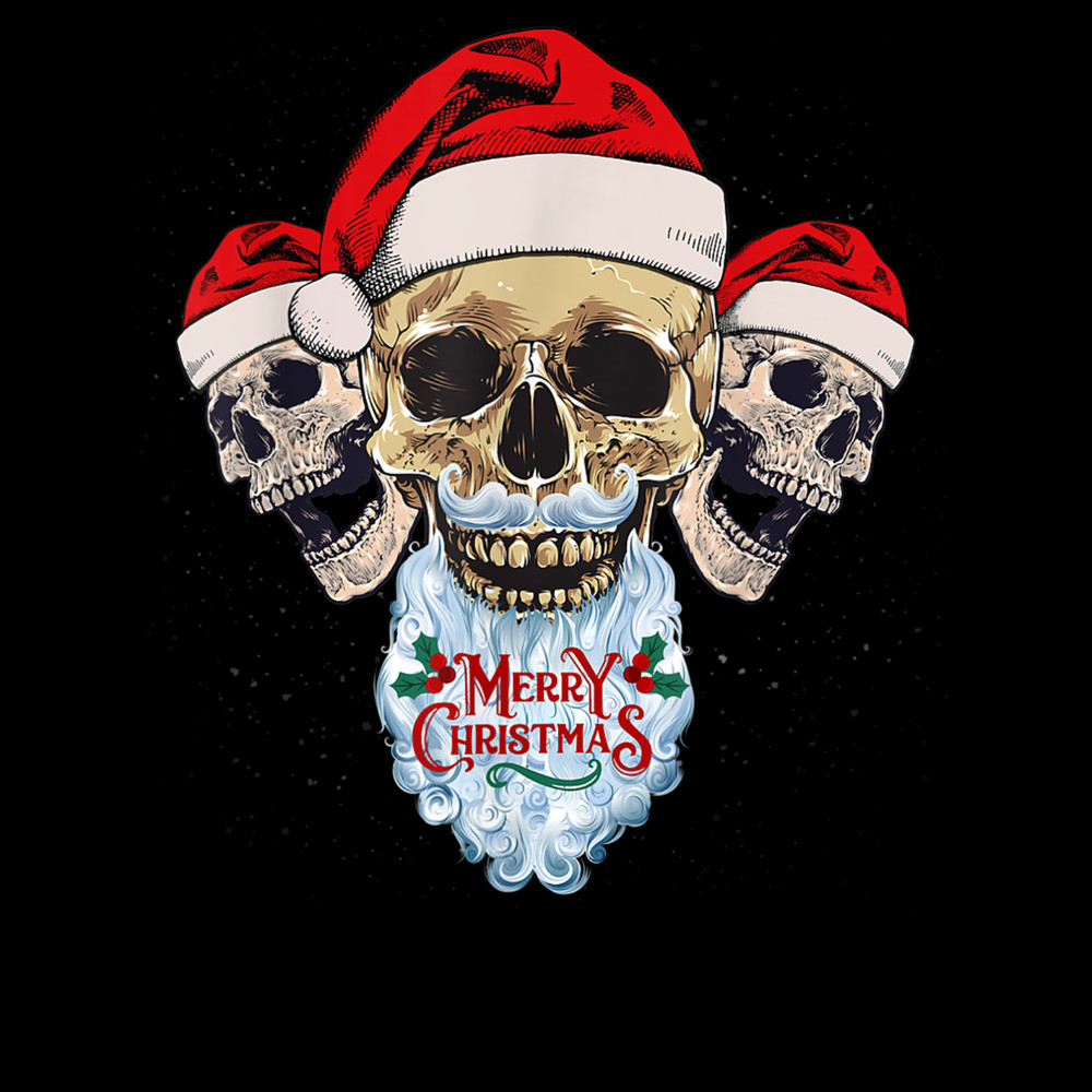Funny Skull Santa Face Merry Xmas Hat Christmas Beard Horror 8.jpg
