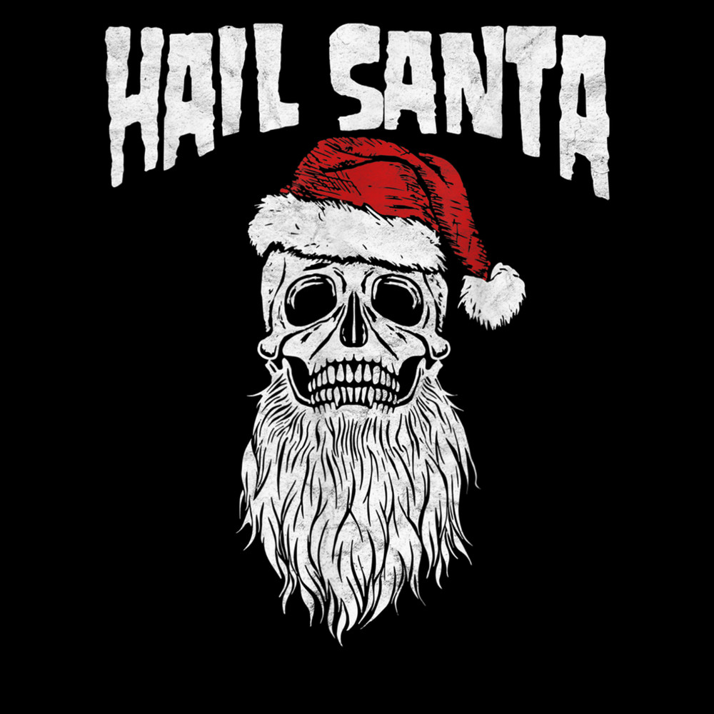 Hail Santa Vintage Skull Amp Santa Hat Retro Funny Graphic 1.jpg