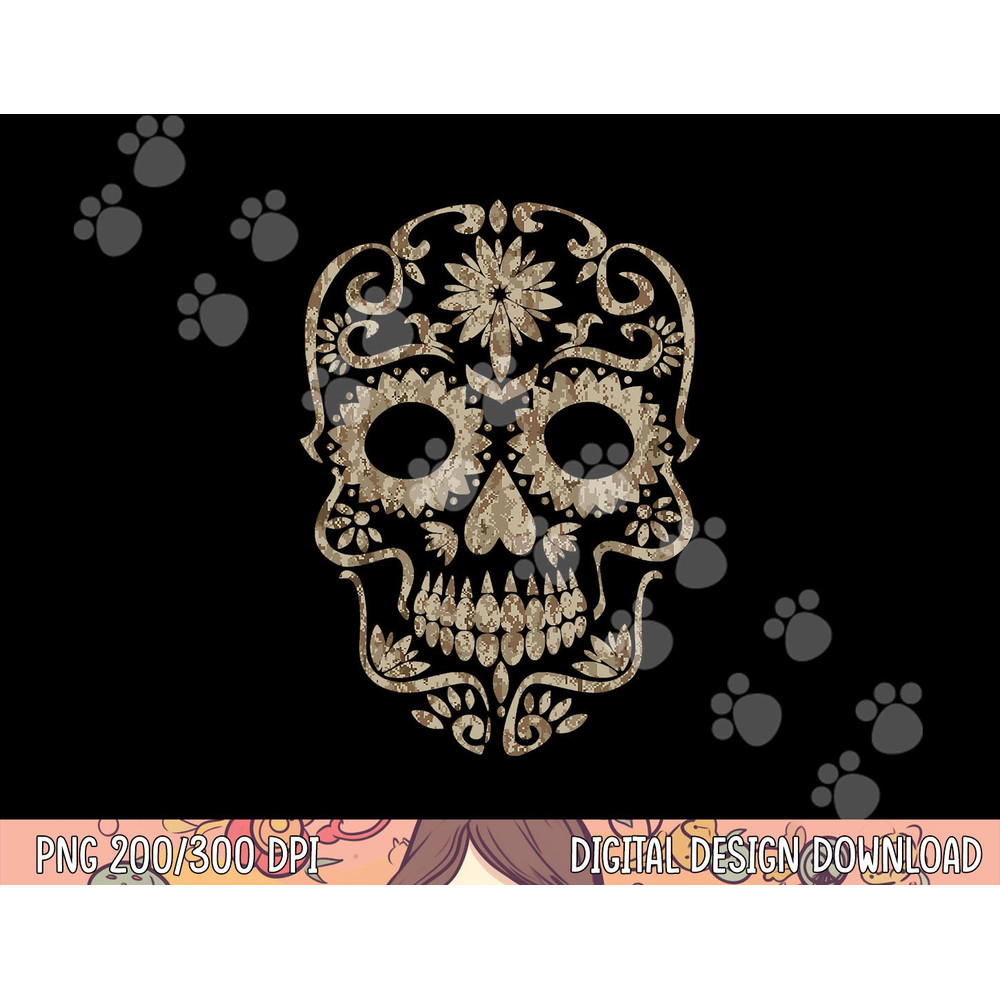 Cool Desert Camo Dia de Los Muertos Sugar Skull Camouflage png,sublimation copy.jpg