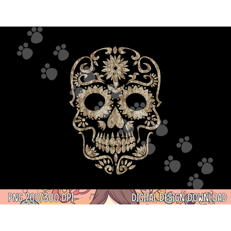 Cool Desert Camo Dia de Los Muertos Sugar Skull Camouflage png,sublimation copy.jpg