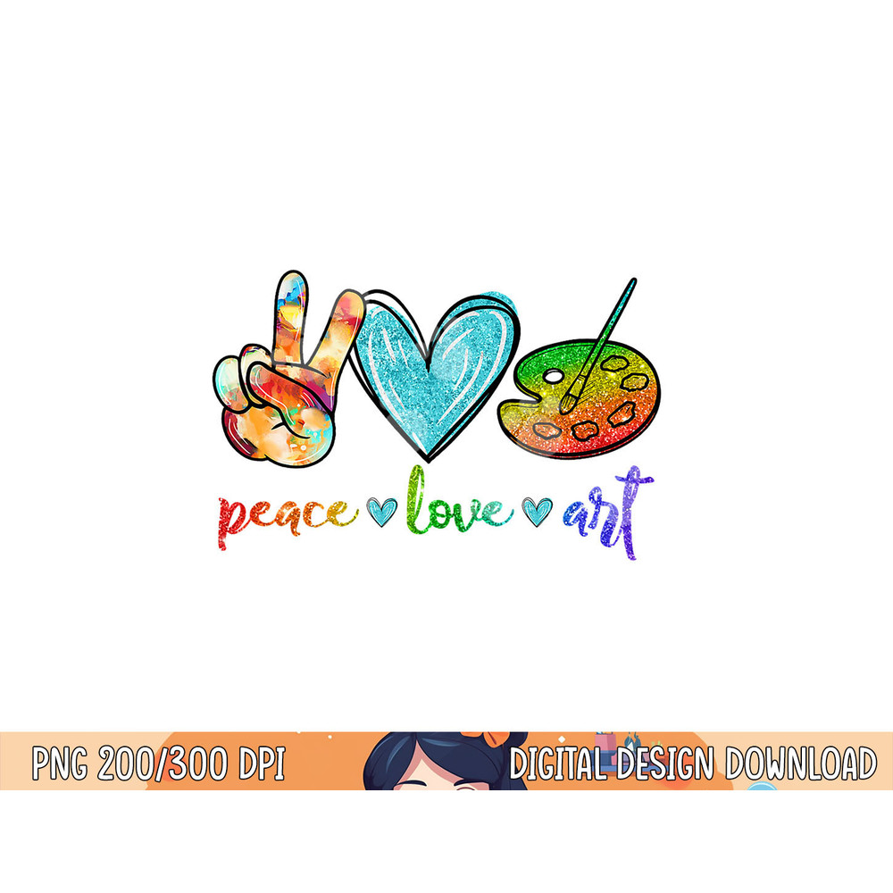 Peace Love Art Painting Palette Cute Art Teacher Gifts png, sublimation copy.jpg