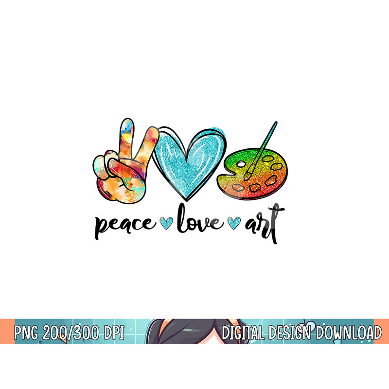 Peace Love Art Painting Palette Funny Art Teacher Gifts png, sublimation.jpg