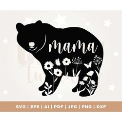 mama bear svg, mommy svg, mom to be svg, mom shirt design, bear mama svg, mom svg sayings, silhouette, cricut, cut file,