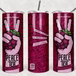 peace tea razzleberry can drink brand png, 20oz skinny tumbler design, sublimation designs png file