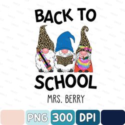 back to school groovy gnomes teacher png, back to school gnomes png, cute gnomes funny back to school gnome png, digital