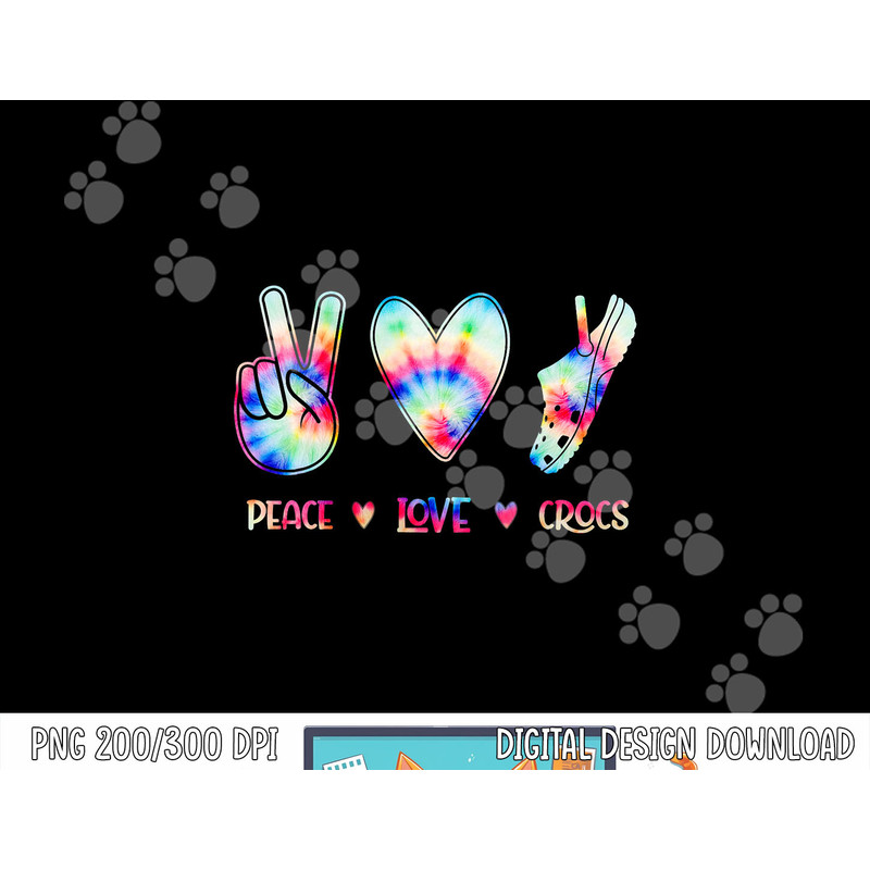 Peace Love Crocs Funny Gift for Family Xmas Pyjama png, sublimation copy.jpg