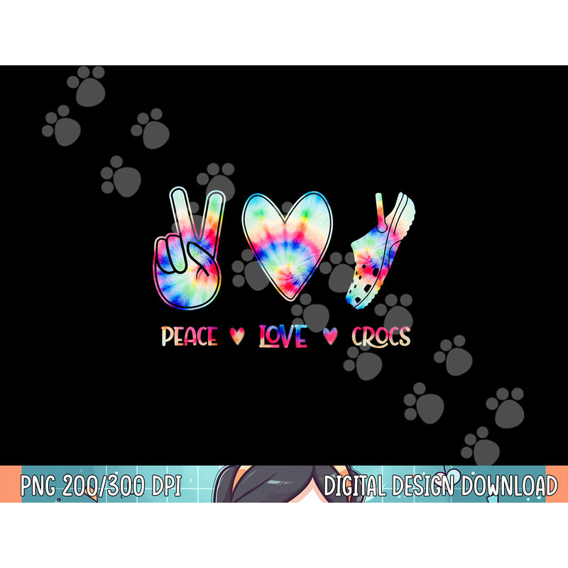 Peace Love Crocs Funny Gift for Family Xmas Pyjama png, sublimation.jpg