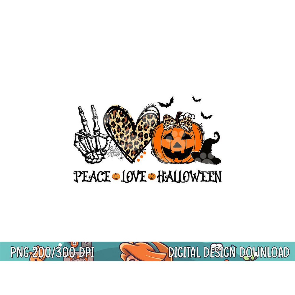 Peace Love Halloween Happy Halloween Pumpkin Leopard Heart png, sublimation copy.jpg