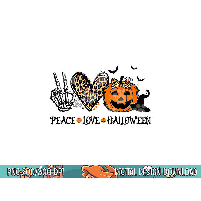 Peace Love Halloween Happy Halloween Pumpkin Leopard Heart png, sublimation copy.jpg