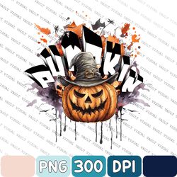 Pumpkin Halloween Png, Pumpkin Halloween Sublimation Png, Halloween Png File, Halloween Design, Sublimation Design