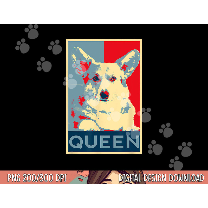 Corgi Queen Funny Corgi Dog Queen of England png, sublimation copy.jpg