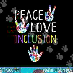 peace love inclusion sped squad special ed teacher gift png, sublimation copy