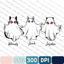 cat ghost halloween png, cat png, ghost png, halloween shirt design, halloween cat png, cat lover gift, black cat png