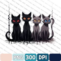 Black Cat Halloween Png, Cute Halloween Png, Halloween Cat Png, Black Cat Png
