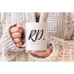 registered dietitian mug, registered dietitian graduation gift, rd est 2023, dietitian gifts, registered dietitian coffe