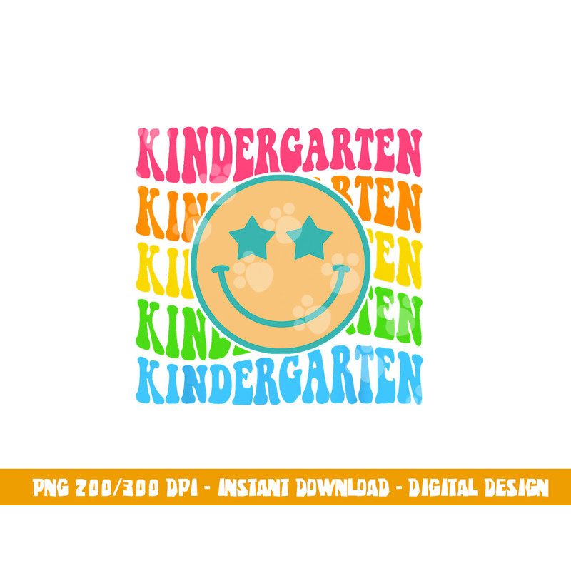 Groovy Kindergarten Vibes Face Retro Teachers Back To School  png, sublimation copy.jpg