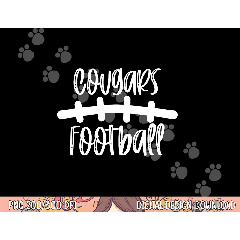 Cougars Football School Spirit Team Mascot Game Night png, sublimation copy.jpg