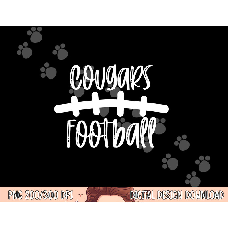 Cougars Football School Spirit Team Mascot Game Night png, sublimation copy.jpg