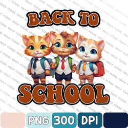 Back To School Png, Cat School Png, Cats Go To School Png, Funny Back To School Png