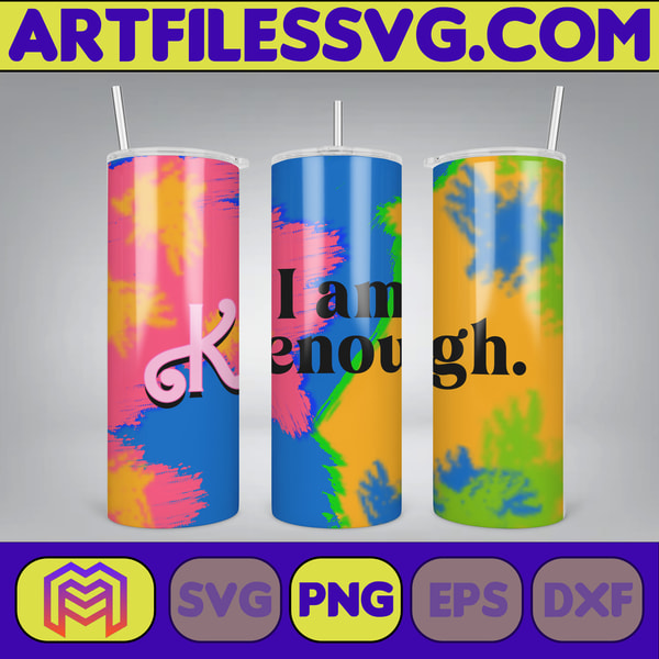 I Am Kenough Inflated Tumbler Wrap, Big Time Kenergy Inflated Tumbler Wrap PNG, Ken Is Enough Tumbler PNG, Barbi Doll Skinny Tumbler PNG (2).jpg