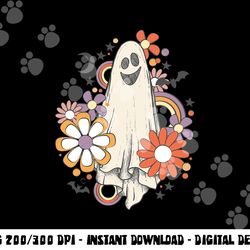 groovy vintage floral ghost cute halloween spooky season  png,sublimation copy