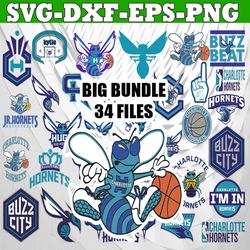Bundle 34 Files Charlotte Hornets Basketball Team svg, Charlotte Hornets svg, NBA Teams Svg, NBA Svg, Png, Dxf, Eps, Ins