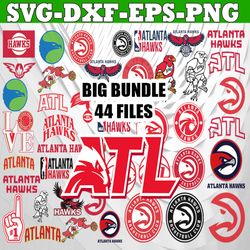 bundle 44 files atlanta hawks basketball team svg, atlanta hawks svg, nba teams svg, nba svg, png, dxf, eps, instant dow