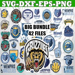 bundle 42 files memphis grizzlies basketball team svg, memphis grizzlies svg, nba teams svg, nba svg, png, dxf, eps, ins