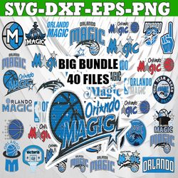 bundle 40 files orlando magic basketball team svg, orlando magic svg, nba teams svg, nba svg, png, dxf, eps, instant dow