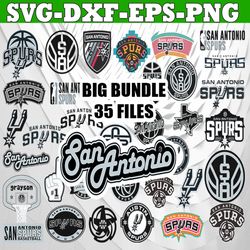 bundle 35 files san antonio spurs basketball team svg, san antonio spurs svg, nba teams svg, nba svg, png, dxf, eps, ins