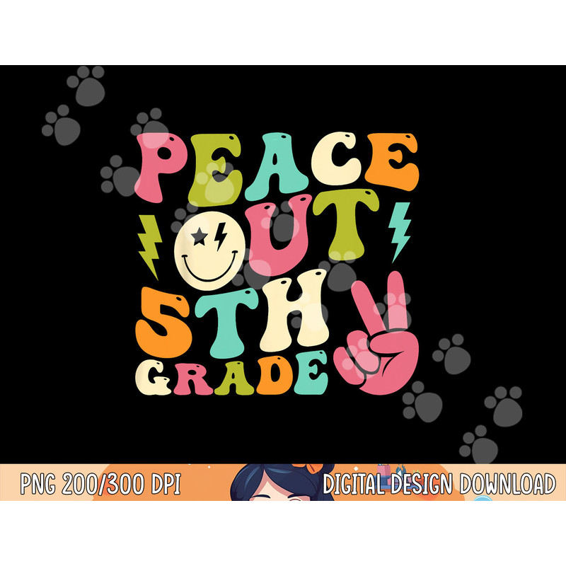 Peace Out 5th Grade Groovy Graduation Last Day of School png, sublimation copy.jpg