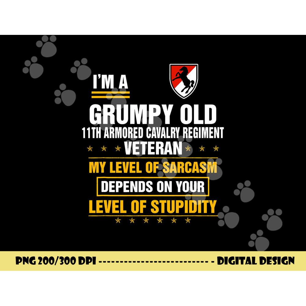 Grumpy Old 11th Armored Cavalry Regiment Veteran Christmas png, sublimation copy.jpg