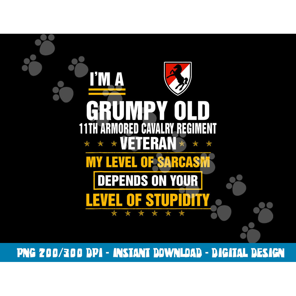 Grumpy Old 11th Armored Cavalry Regiment Veteran Christmas png, sublimation copy.jpg