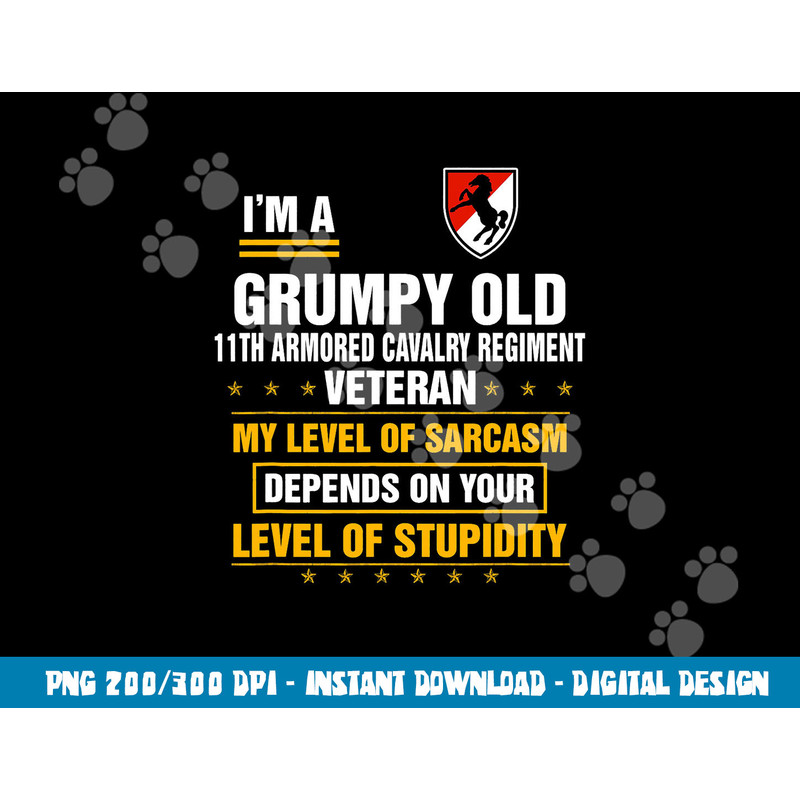 Grumpy Old 11th Armored Cavalry Regiment Veteran Christmas png, sublimation copy.jpg