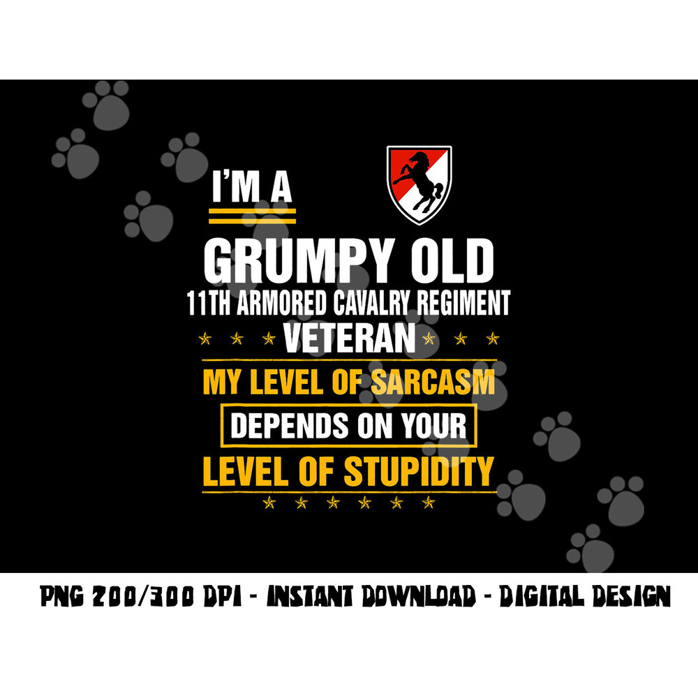 Grumpy Old 11th Armored Cavalry Regiment Veteran Christmas png, sublimation copy.jpg