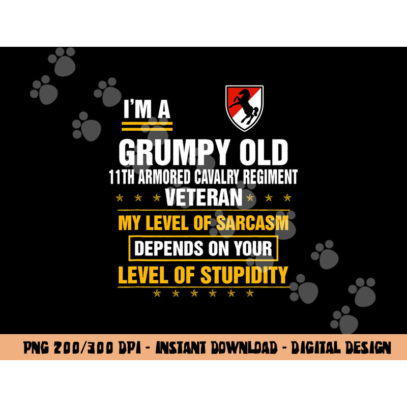 Grumpy Old 11th Armored Cavalry Regiment Veteran Christmas png, sublimation copy.jpg