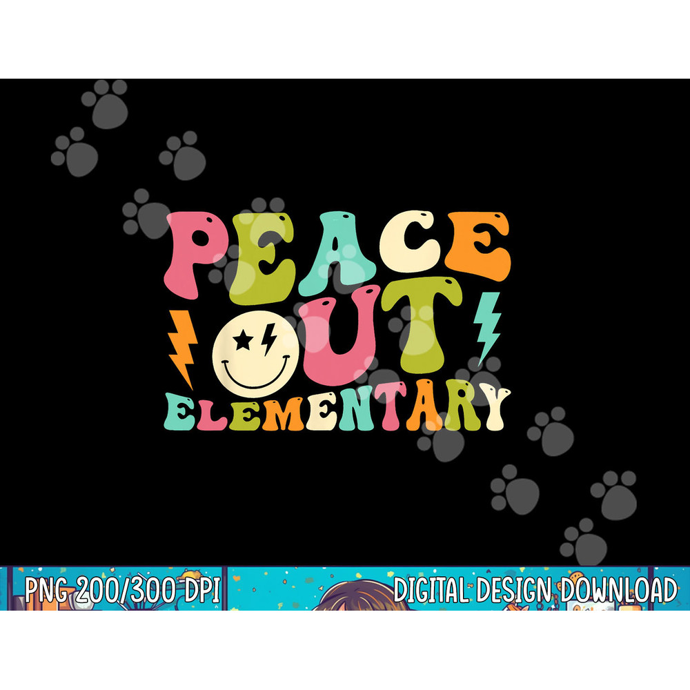 Peace Out Elementary Groovy Graduation Last Day of School png, sublimation copy.jpg