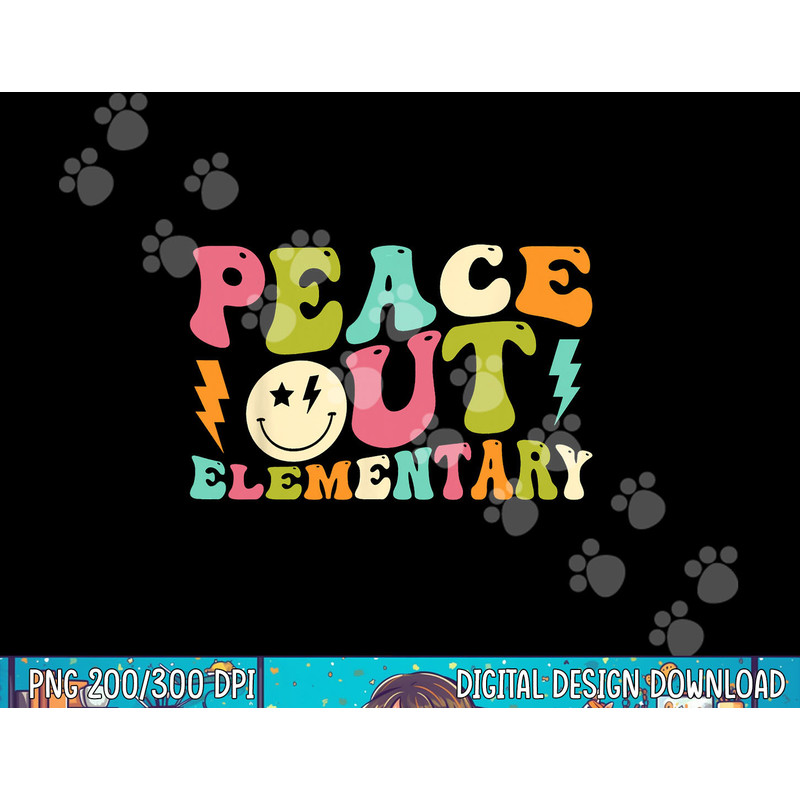 Peace Out Elementary Groovy Graduation Last Day of School png, sublimation copy.jpg