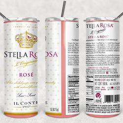 stella rosa rose tumbler png, stella rosa rose 20oz skinny sublimation designs png, drinks tumbler png