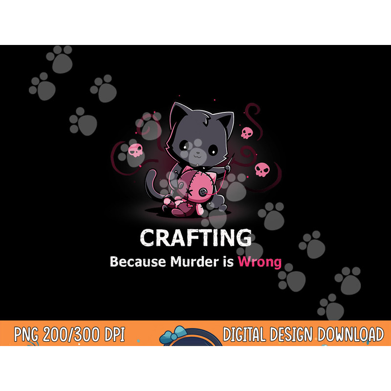 Crafting because Murder is Wrong Halloween Funny Cat png, sublimation copy.jpg
