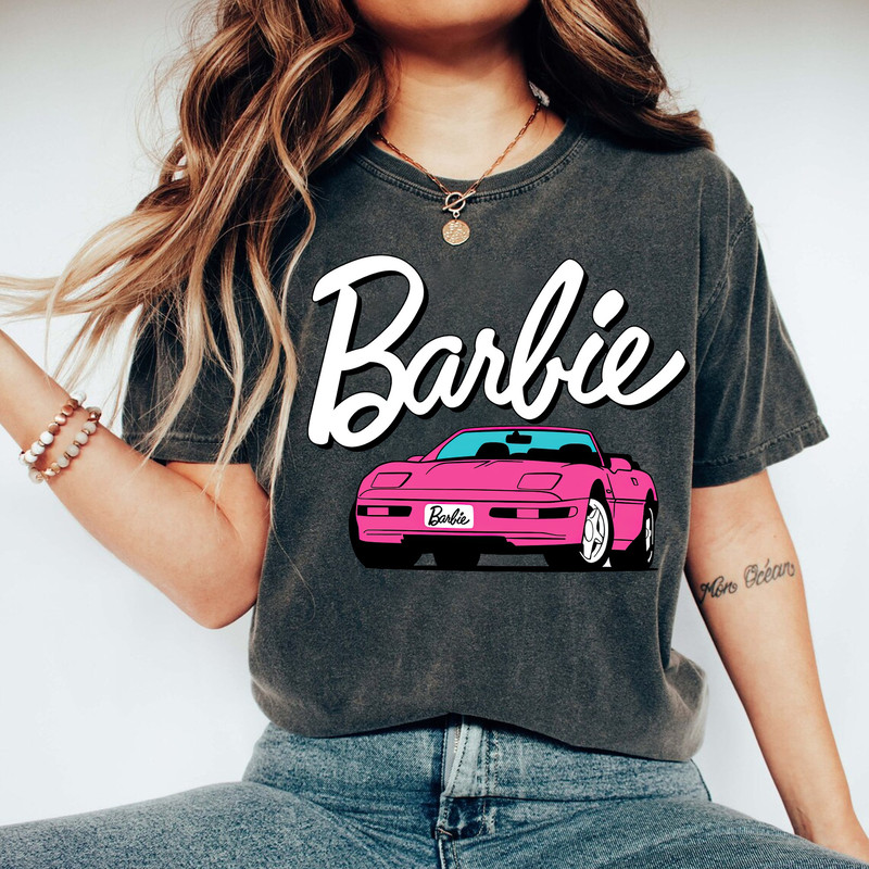 Barbie Comfort Colors shirt, Barbie Movie 2023 Shirt, Party Girls Shirt, Doll Baby Girl, Birthday Shirt, Girls Barbie Car Shirt - 2.jpg